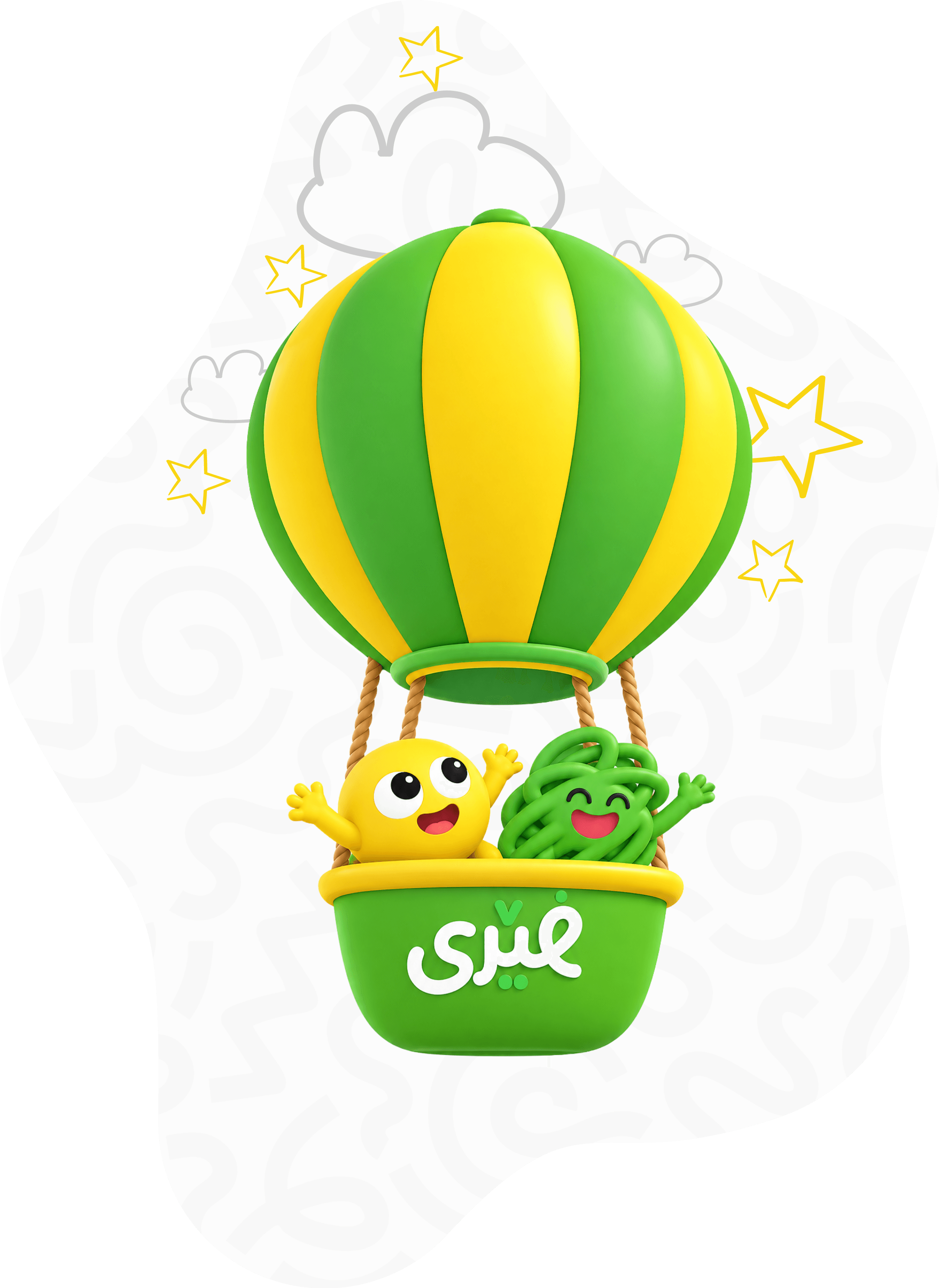 6-Month Fêri plan with hot air balloon mascots